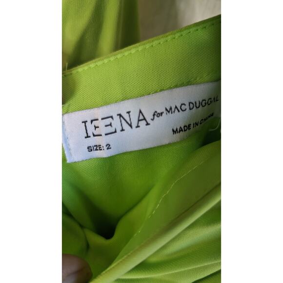 NWT MAC DUGGAL Green ONE SHOULDER CUT OUT RUCHED BACK Long GOWN 55975 size 2 - Picture 6 of 12